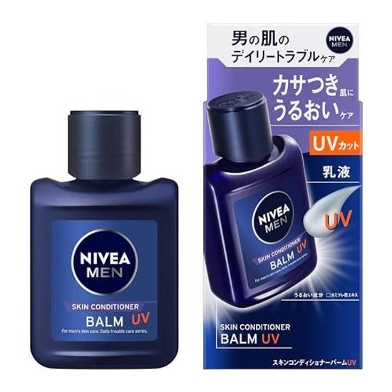 Nivea Men Skin Conditioner Balm UV Lotion Mens Dry Moisturizing Protection Prevents Spots Freckles SPF25PA++ Alcohol-Free Type
