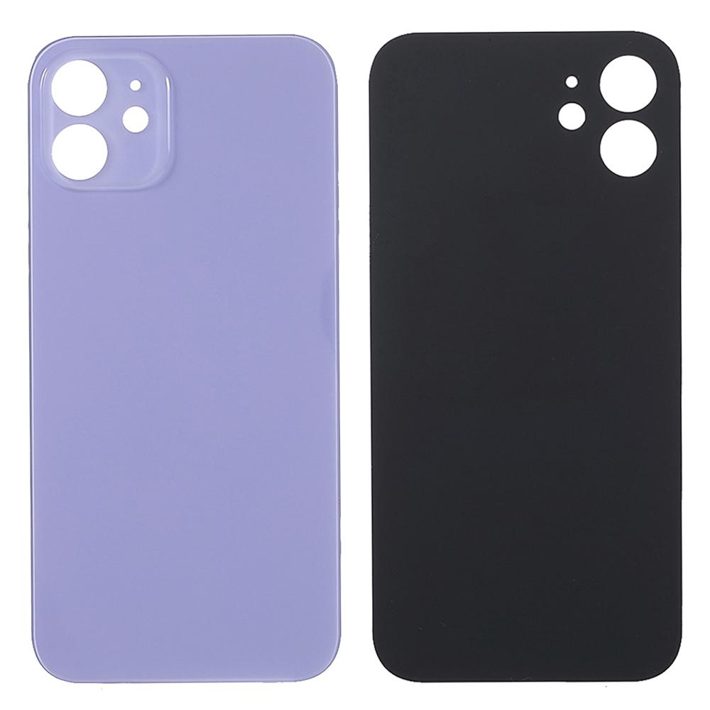 

For iPhone 12 6.1 inch (without Logo) Battery Housing Cover Repair Part (Camera Lens Ring Hole Standard Version) Purple