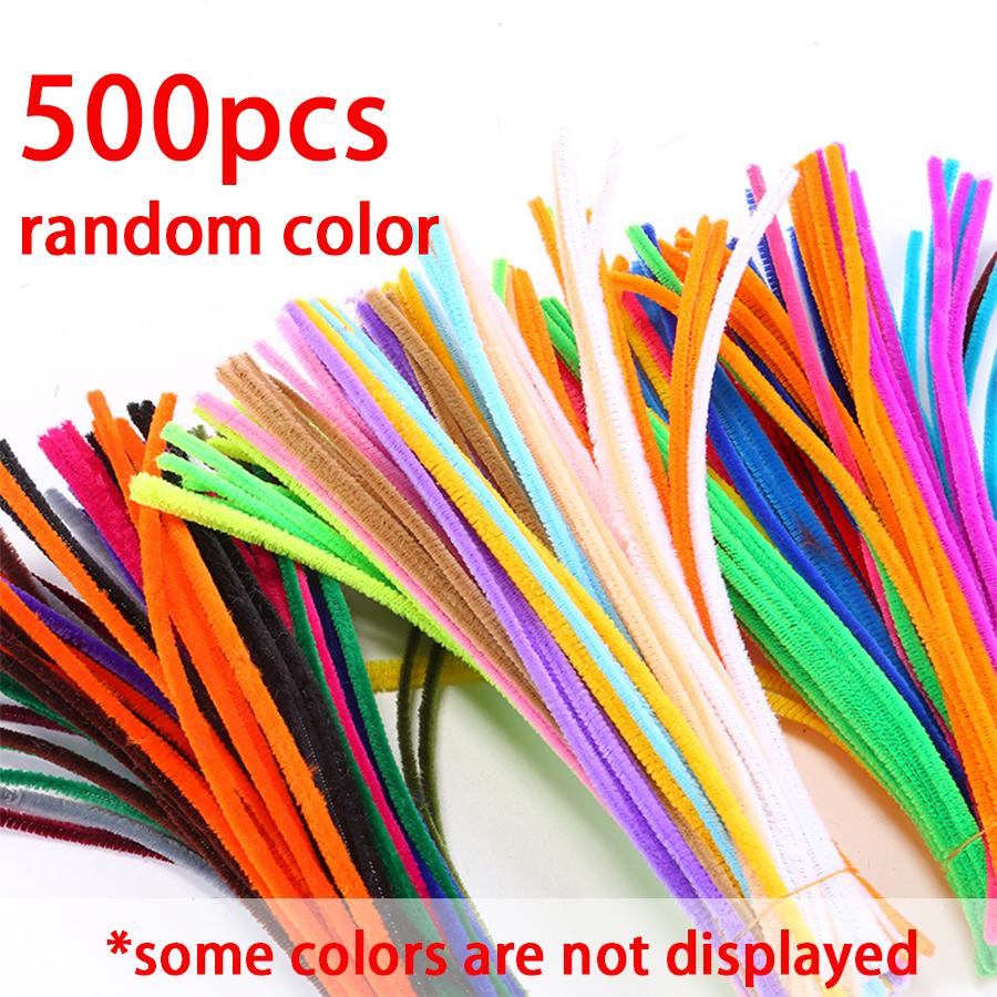 100/300/500pcs Pipe Cleaner Chenille Stem Handicraft DIY Art Furry Strip for Festival Party Birthday Gift Indoor Decor XJM