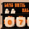 Reusable Holiday Counting Tool Halloween Countdown Calendar, Days Until Tabletop Ornament, Block Indoor Festive Table Ornament Advent Calendar