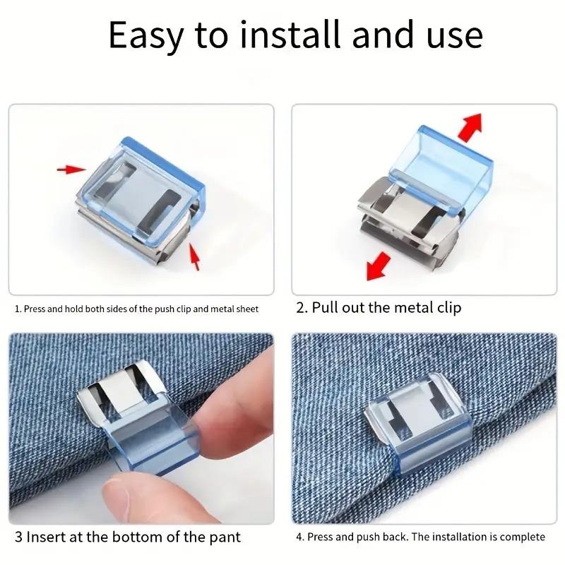 10PCS Clothing Clips Multi Function Pants Clips Leg Straps Clips Holder Clothing Pin for Clothes Long Pants Legs Sleeves