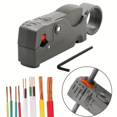 Automatic Multifunctional Wire Stripper And Crimping Tool With Hex Wrench, Plastic Handle Wire Cutter, Double-Blade Wire Stripper For Cable Stripping