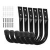 6PCS/Set J-Type Bike Wall Mount Hooks Anti-Slip Rubber Coating Bike Parking Hanger  Garage Storage
