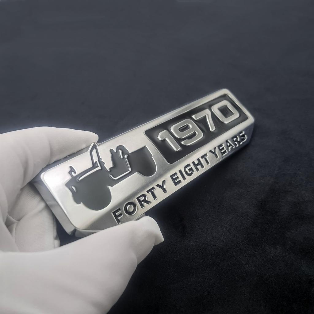1Pc 3D Metal 1970 Commemorative Mark Car Body/Car Sider Fender/Car Rear Trunk Emblem Badge Sticker for Jimny JB23 JB43 JB64 JB74