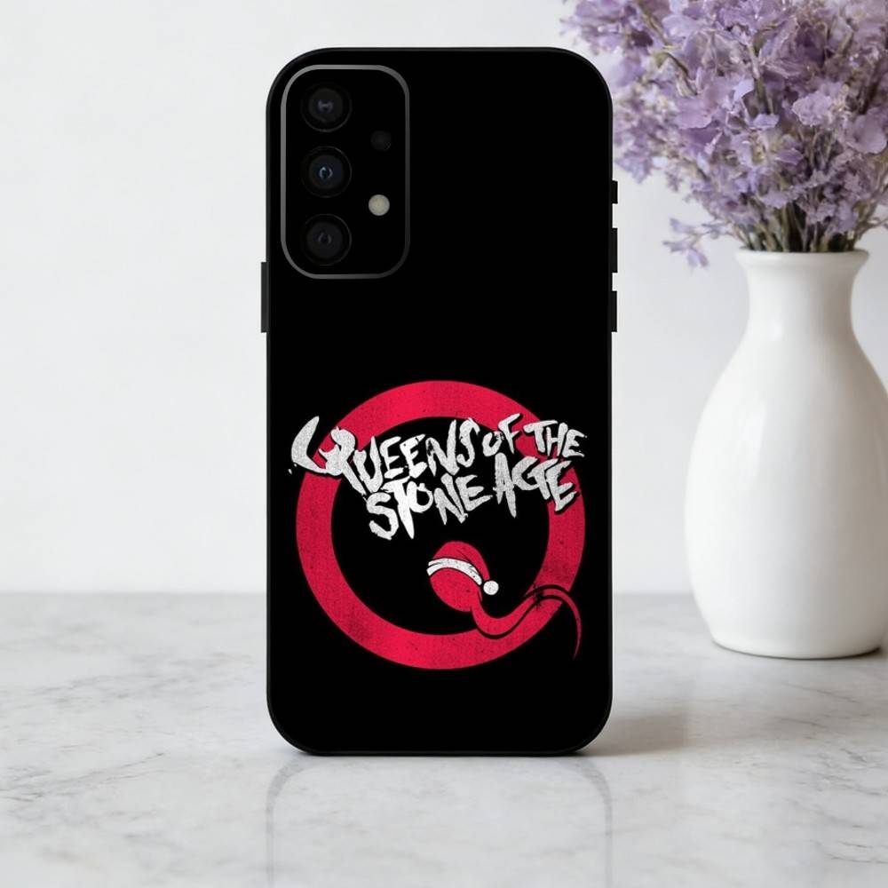 

Rock Q-Queens of the S-Stone Age phone Case For Samsung Galaxy A73,A72,A71,A70,A53,A52,A51,Others Soft Black Shell Samsung a50 30s 50s