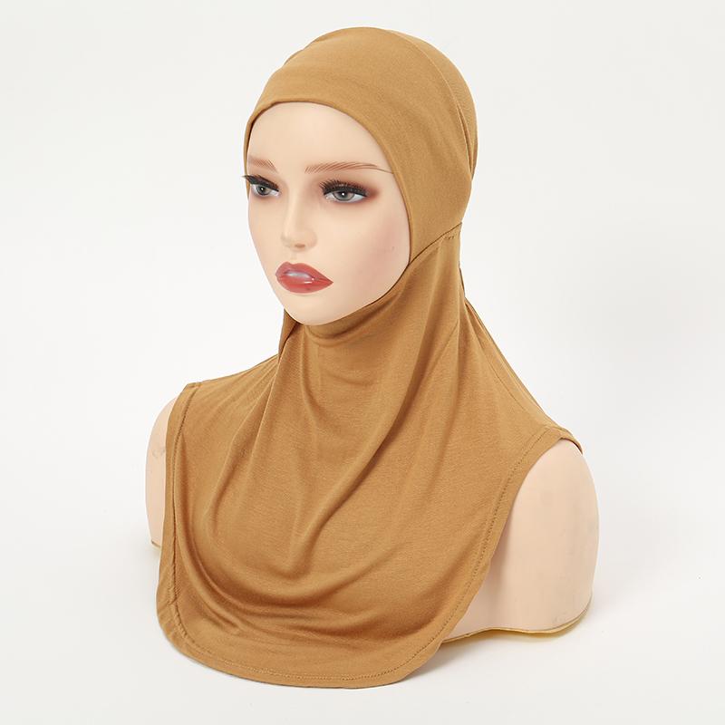 New Cotton Jersey Muslim Hijab Underscarf Inner Cap Solid Women Wrap Headscarf Turban Headband Sport Hijab Islamic Headwear Band