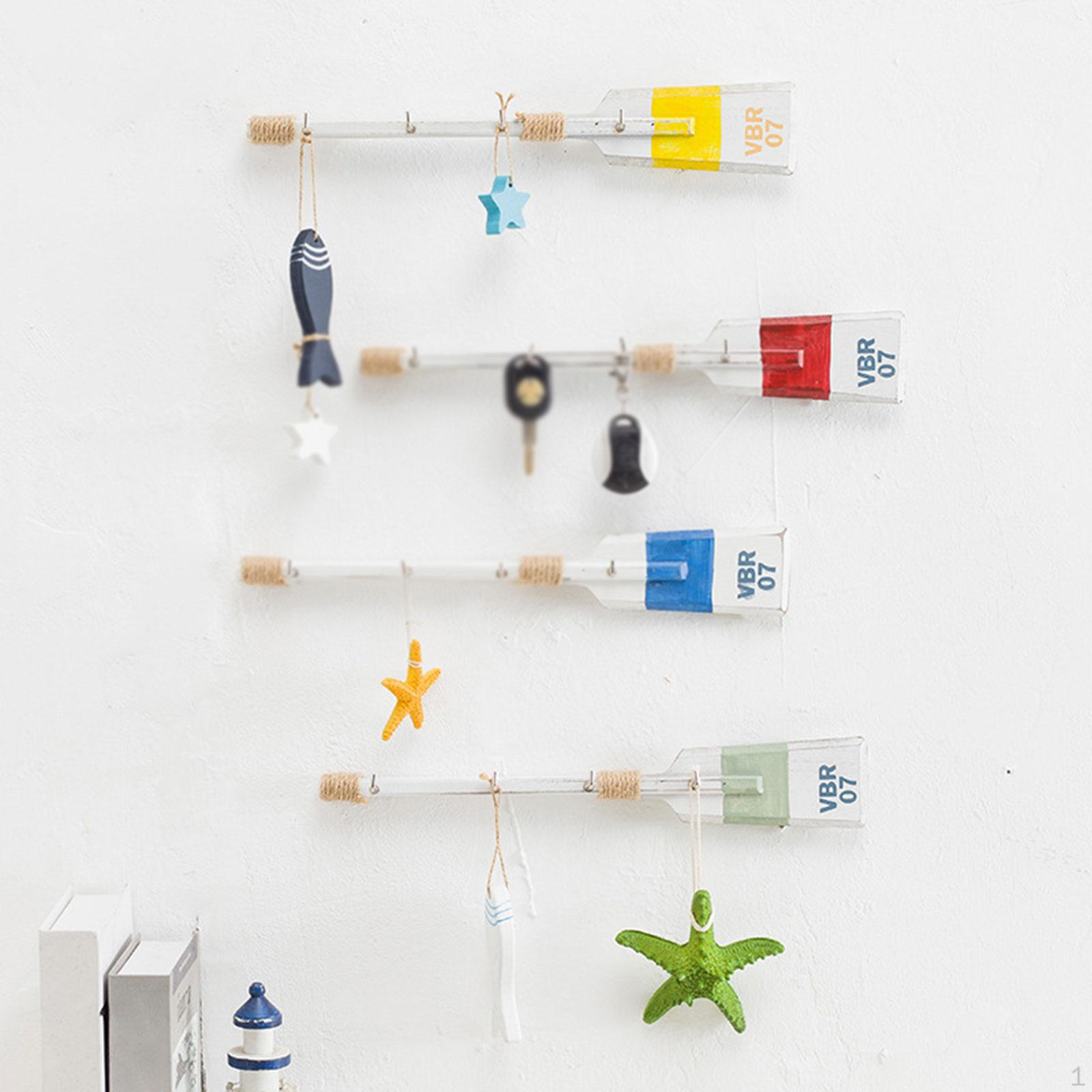 

40cm Wooden Paddle Shaped Coat Hook Hats Scarves Multifunctional for Organization Accessories зелёный