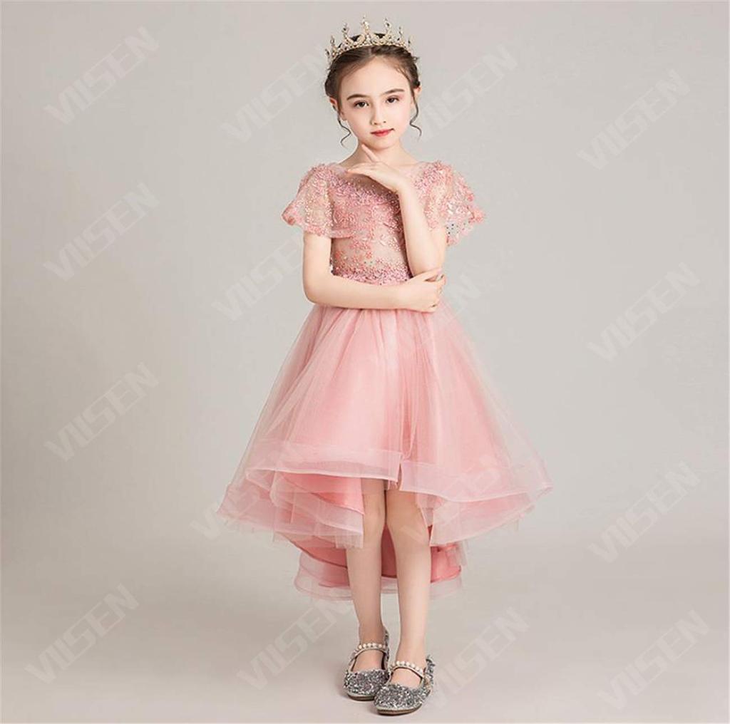Junior Piano Formal Kids Formal [VIISEN] Children's Dress, Recital, Dress, Children's Dress, Recital, Wedding, Embroidery, Elegant, Girls, Dress,