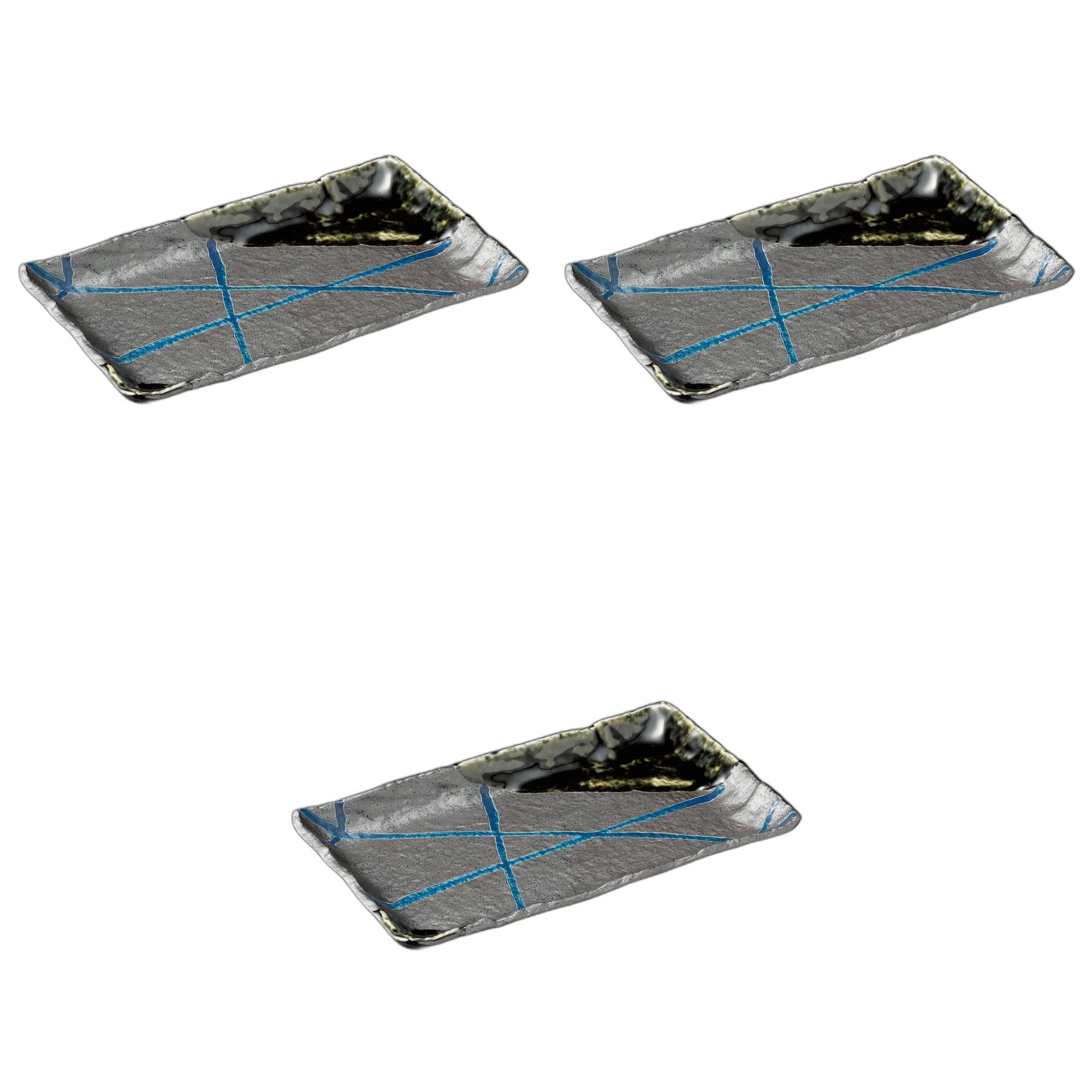 

Set of 3 Nanban Ranjukusa Ceramic Plates x x Setomonohonpo Ceramic Plates 9.0 [26.3 15.9 2.3 cm]