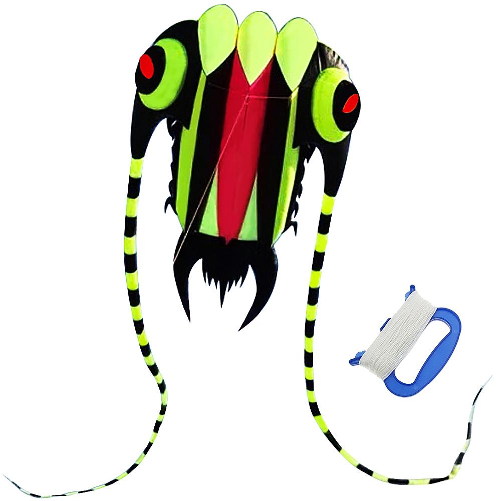 3D Kite for Kids and Adults Huge Frameless Soft Parafoil Kite with 30m String for Beach Family Trip Outdoor Games