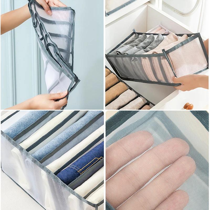 3pcs/set Foldable Underwear Storage Box Panties Socks Organizer Wardrobe Pants Clothes Underwear Drawers Separator Divider Boxes