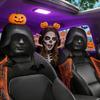 Car Seat Headrest Cover Halloween Style Car Interior Headrest Cover with Mysterious Figure Pattern for Automotive Vehicle SUV
