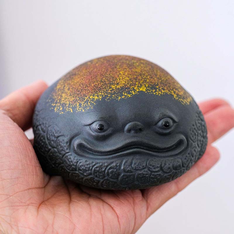 Purple sand golden toad tea pet can raise lucky tea to play tea table accessories tea figurine teapets Purple Clay Zen