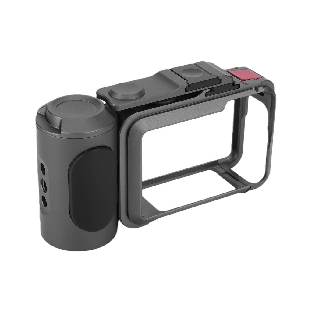 Handle Grip Kit for DJI OSMO Action 6 Protective Frame Housing Case with 1/4 Threaded Hole for Video Light Microphone
