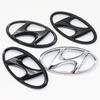 Car Front Rear Logo Grille Steering wheel Emblem Sticker Accessories For Hyundai Genesis N-LINE I10 I20 I30 I40 IX20 IX35 Kona R6