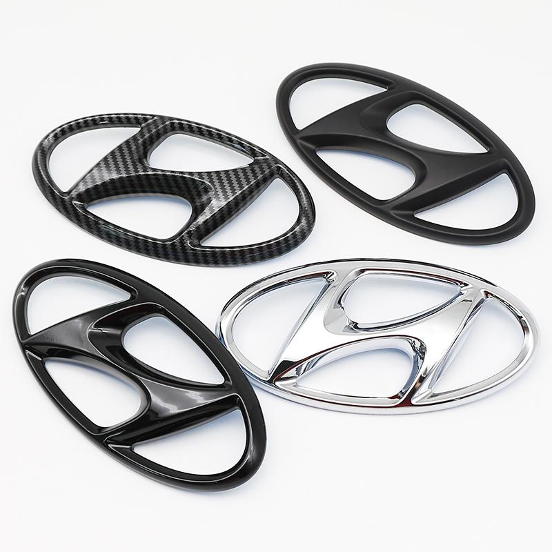 Car Front Rear Logo Grille Steering wheel Emblem Sticker Accessories For Hyundai Genesis N-LINE I10 I20 I30 I40 IX20 IX35 Kona R6