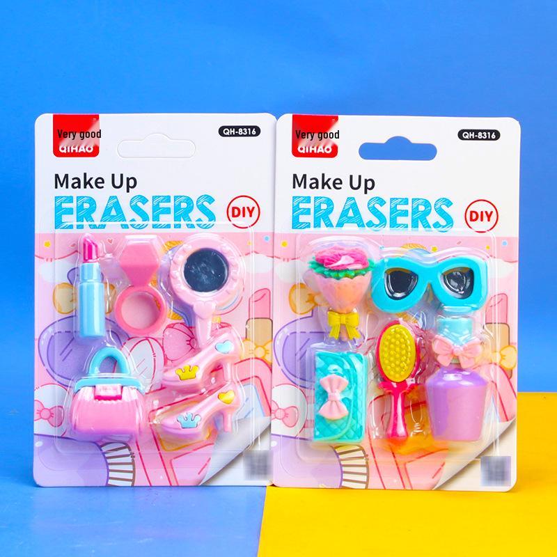 Adorable Cartoon Mini Eraser Set for Students – Perfect Back-to-School Gift