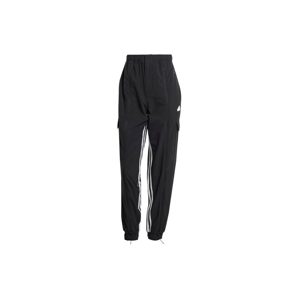 Adidas Dance All-Gender Versatile Woven Cargo Tracksuit Bottoms With Three Stripes And Colorblock Design Women Bottoms Black IN1826