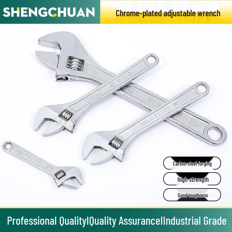 Katsukawa Industrial Grade Adjustable Wrench Set: 12-inch & 15-inch Open End Wrenches