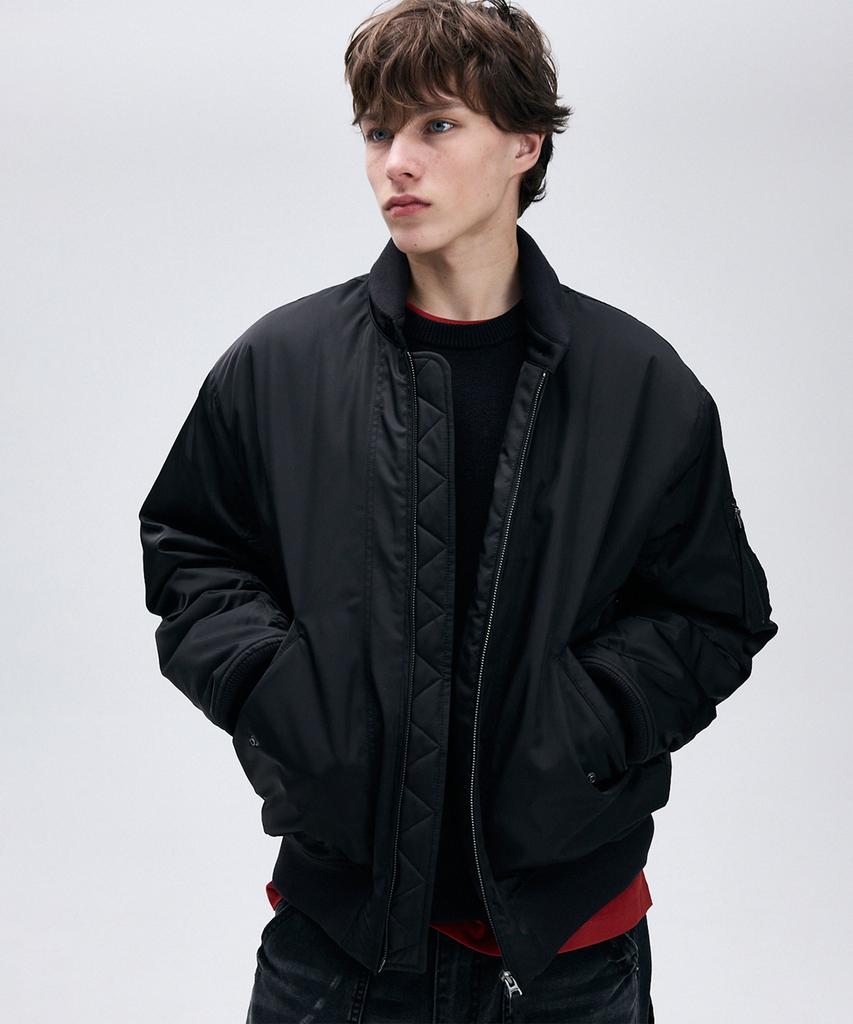 Il Corso Shawl Flight Ma-1 Jacket Black
