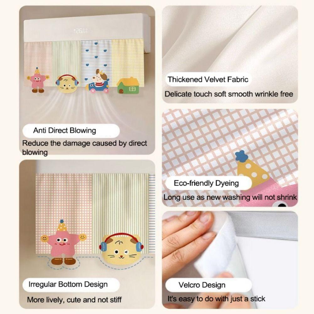 Cartoon Air Conditioning Wind Shield Anti-Direct Blowing Air Conditioning Baffle  Office Use