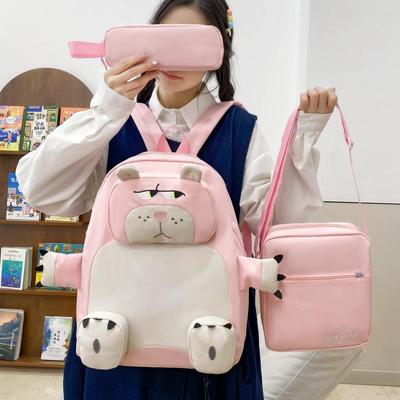 New Schoolbag Cute Large Capacity Schoolbag Women Japanese Ins Ugly Cute Backpack Niche Cartoon Elementary School Backpack