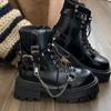 Fashion Studded Non Slip Booties Height Increasing Chunky Female Short Shoes High Quality Trend 2025 Large Size Warm Women's Ankle Boots