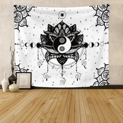 Tai Chi Yin Yang Moon and Sun Tapestry Chinese Style Art Printing Tapestries Wall Hanging Decor for Bedroom Living Room Dorm
