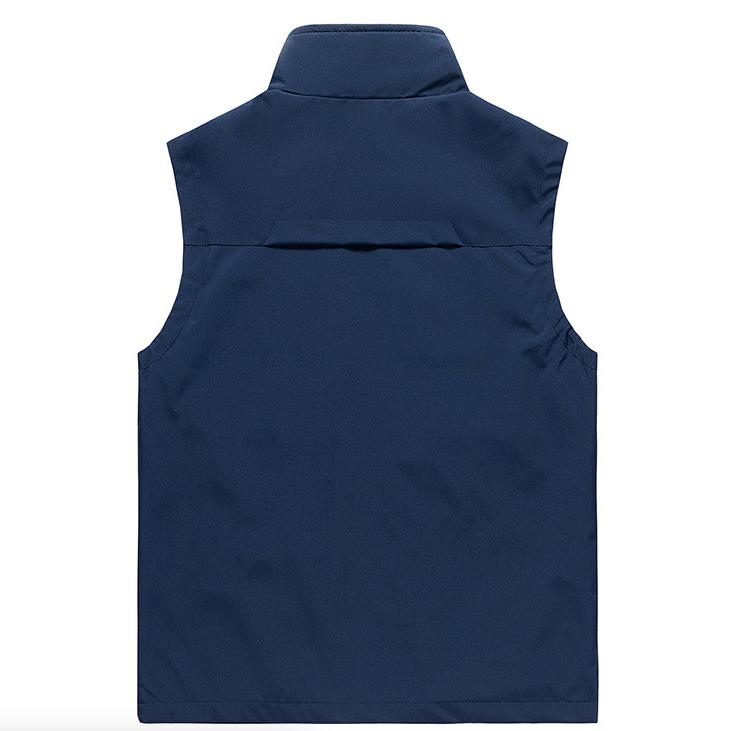 Gilet da Lavoro Autunnale da Esterno da Uomo Semplice Business Asciugatura Rapida Multitasche Gilet Cappotto