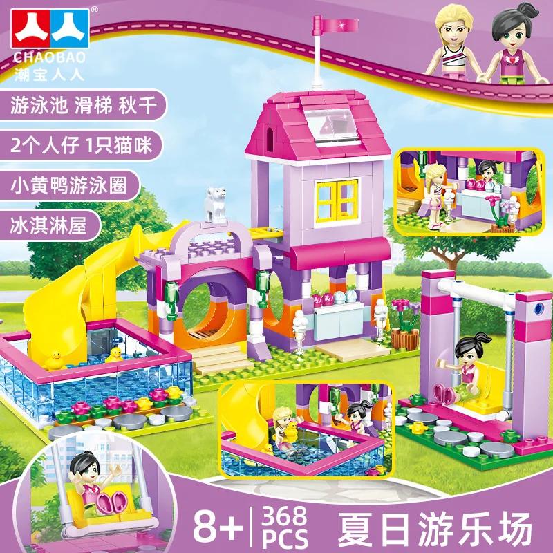Anime Frozen Princess Ice Castle Set Building Blocks Model Brick Mini Figure Kid Girl Gifts Toy Garden Compatible With