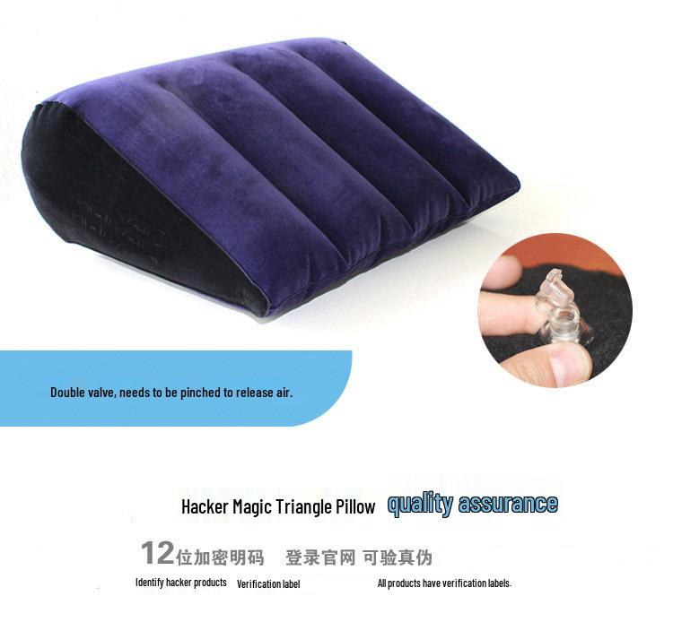 Hacker Magisches Dreieck Aufblasbares Beflocktes Kissen - Erotisches Positionspad für Paare, Doggy-Style Kissen