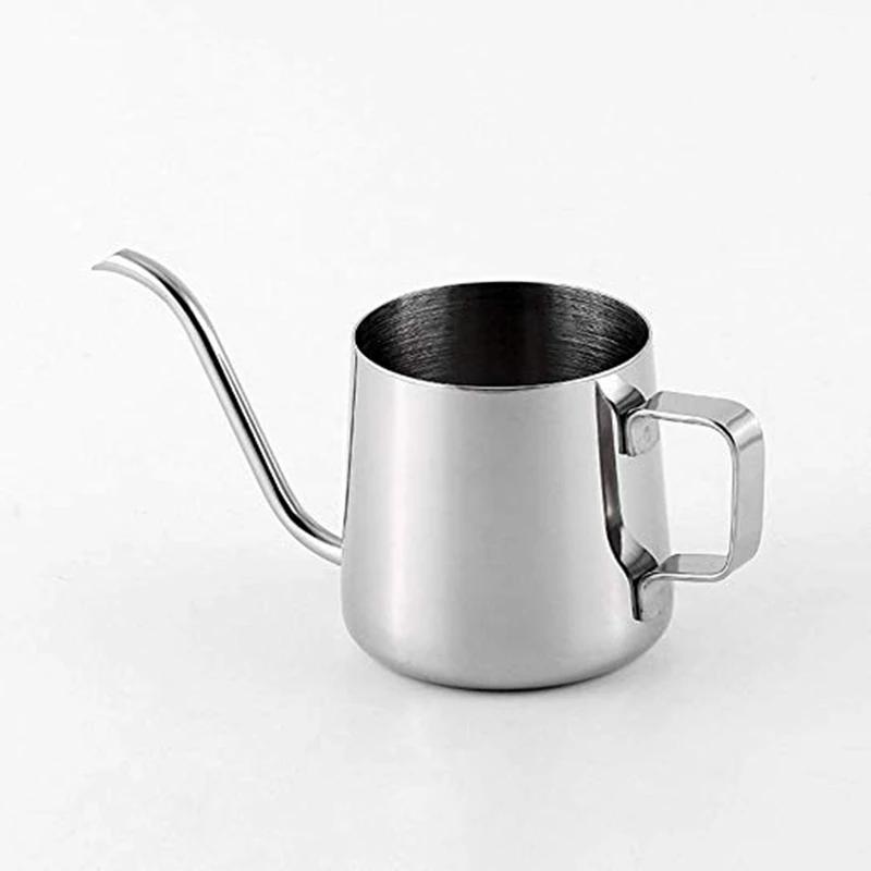 Cafetieră preparată manual, Filtru ureche, Gură lungă, Gură fină Oțel inoxidabil Gât de gâscă, Cafetieră cu gură lungă