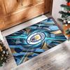 Manchester City Printed Flannel Area Rug Non Slip Soft Polyester Floor Carpet Indoor Decor Mat for Bedroom Living Room Sofa