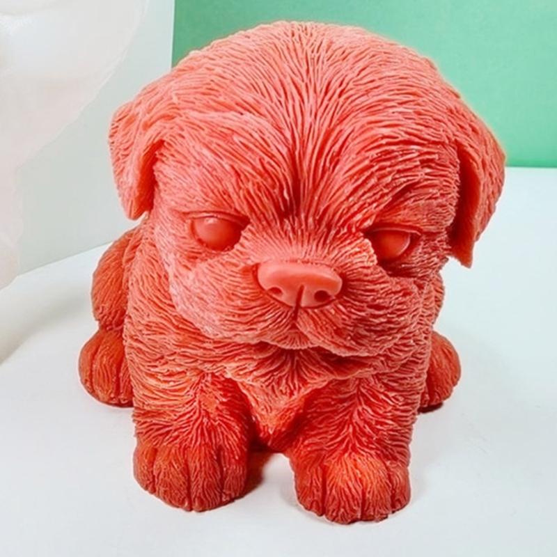 Kleine Hund Dekoration Kerze Silikonform Epoxid Sitzender Hund Kerze Silikonform DIY Ornament Schmuckherstellungswerkzeug