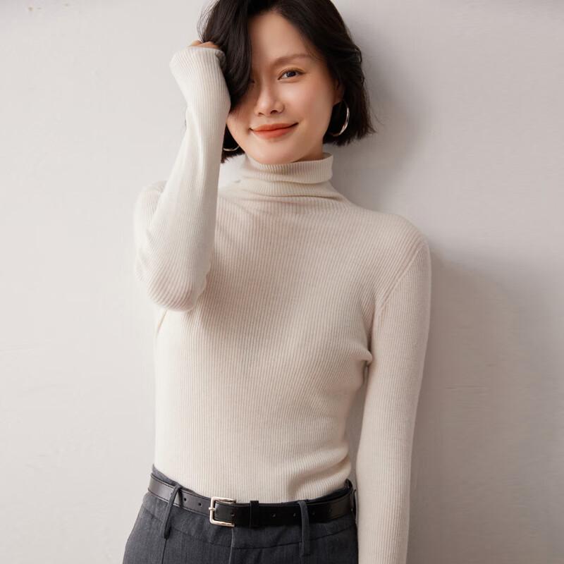 Women's Slim-Fit Cashmere Blend Turtleneck Sweater