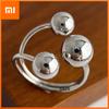 925 Sterling Silver Rings for Women Couple Minimalist Handmade Simple Three Balls Ring Fine Jewelry Gift Prevent Allergy