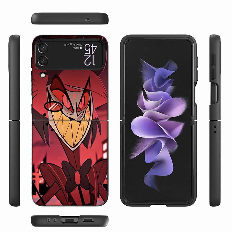 

Чехол для телефона Hazbin Hotels для Samsung Z Flip 6 7 5G Z Flip 5 Galaxy Z Flip 3 4 5G ZFlip Ударопрочный Жесткий Чехол TPU PC Coque Capa S Galaxy Z Flip 3 5G