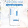 2-8 Stuks Briefopener Roestvrij Staal Lichtgewicht Handvat Envelopopener Postopener Briefsnijder voor Pakketdoos Openen 4 Kleuren