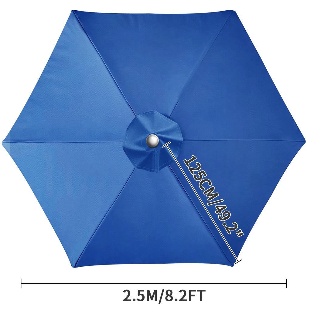 Waterproof Replacement Umbrella Cloth 2/3M Patio Parasol Cover UV-Anti Canopy Cover Replacement Parasol Cover for Balcony Garden
