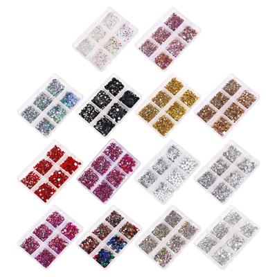 Strass Fondo Piatto – 6 Colori Misti Serie Champagne Decorazioni Fai da Te, 1 scatola