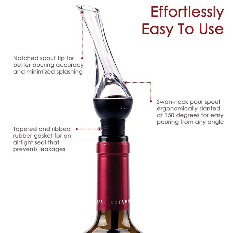 Red Wine Aerator Pourer Spout Fast Wine Decanter