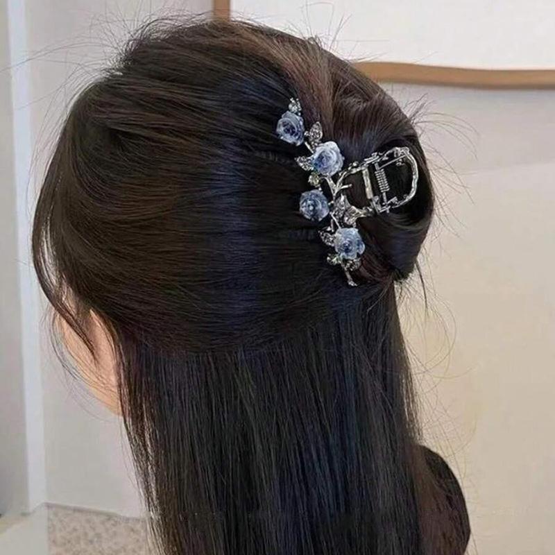 2pc Fashion Rose Hair Accessories Elegant Romantic Metal Headwear for Women's Daily Festivals And Gatherings Hair Grab Hair Clip