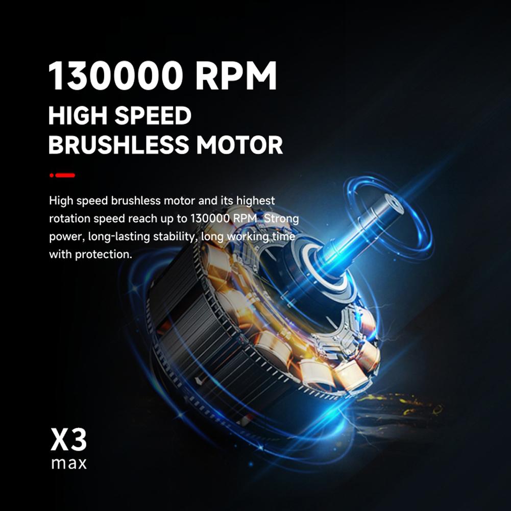 Handheld X3 Max Jet Fan 130,000RPM Wind Speed 52ms Brushless Motor Ducted Turbofan High Power Duct