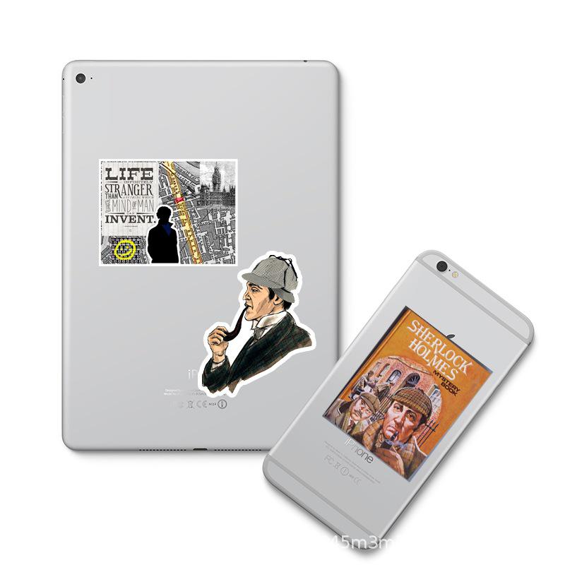 Adesivi Poster Film Retrò di Sherlock Holmes: 40 Design Classici Unici con Cumberbatch, Perfetti per Diari e Appunti Fai-da-Te.