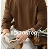Men's Autumn/Winter Long-Sleeve Crew Neck T-Shirt - 320G Heavyweight Xinjiang Long-Staple Cotton, Loose Fit, Solid Color