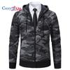 Cozy Up Men's Cardigan Jacket Hooded Sherpa Cashmere Casual Camouflage Thickened Warm