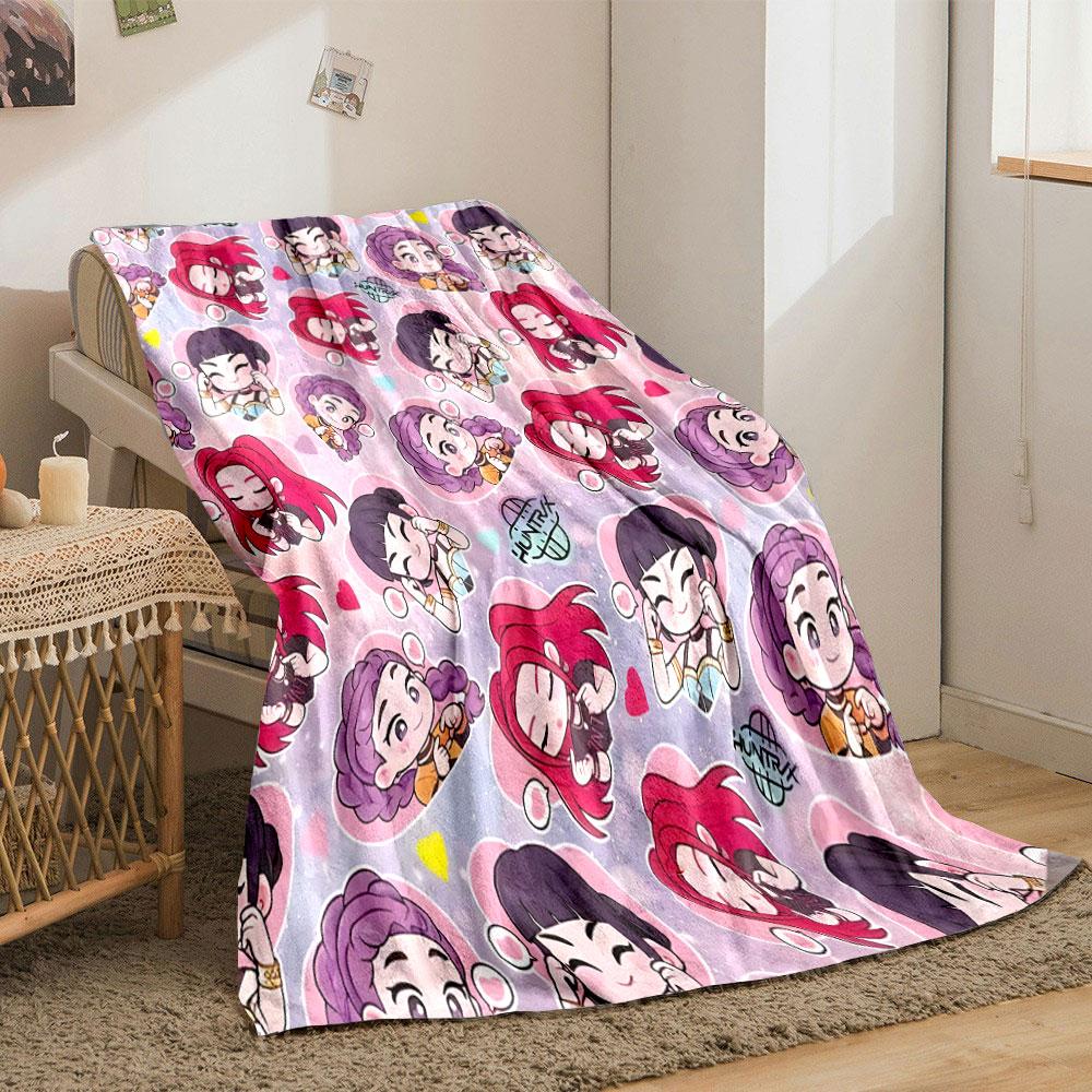 Anime Style Cute Girls Pattern Blanket Print Blanket Soft and Cozy Perfect for the Living Room Bed Sofa or a Nap,gift