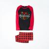 Matching Family Christmas Print Pajamas Set, Round Neck Long Sleeve Top and Pants Loungewear