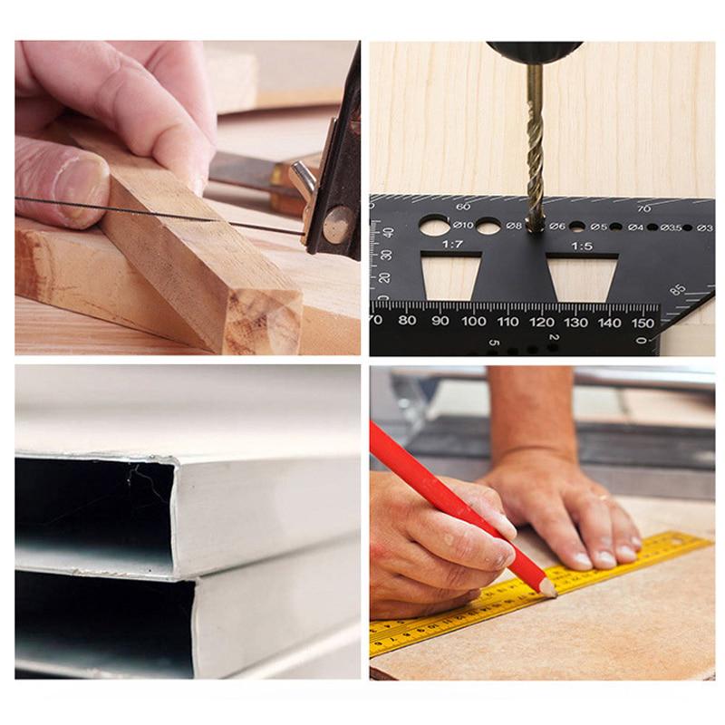 Linijka do obróbki drewna Miernik kątowy 3D Miernik do pomiaru rozmiaru kwadratowego