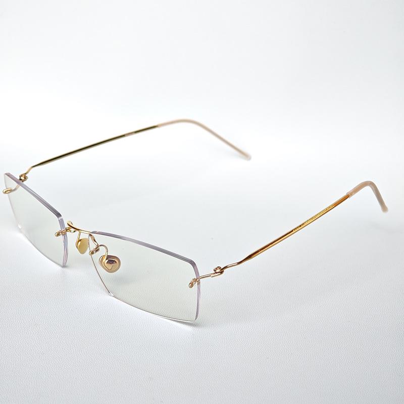 Rimless Titanium Alloy Luxury Glasses - Unisex Retro Light Frame